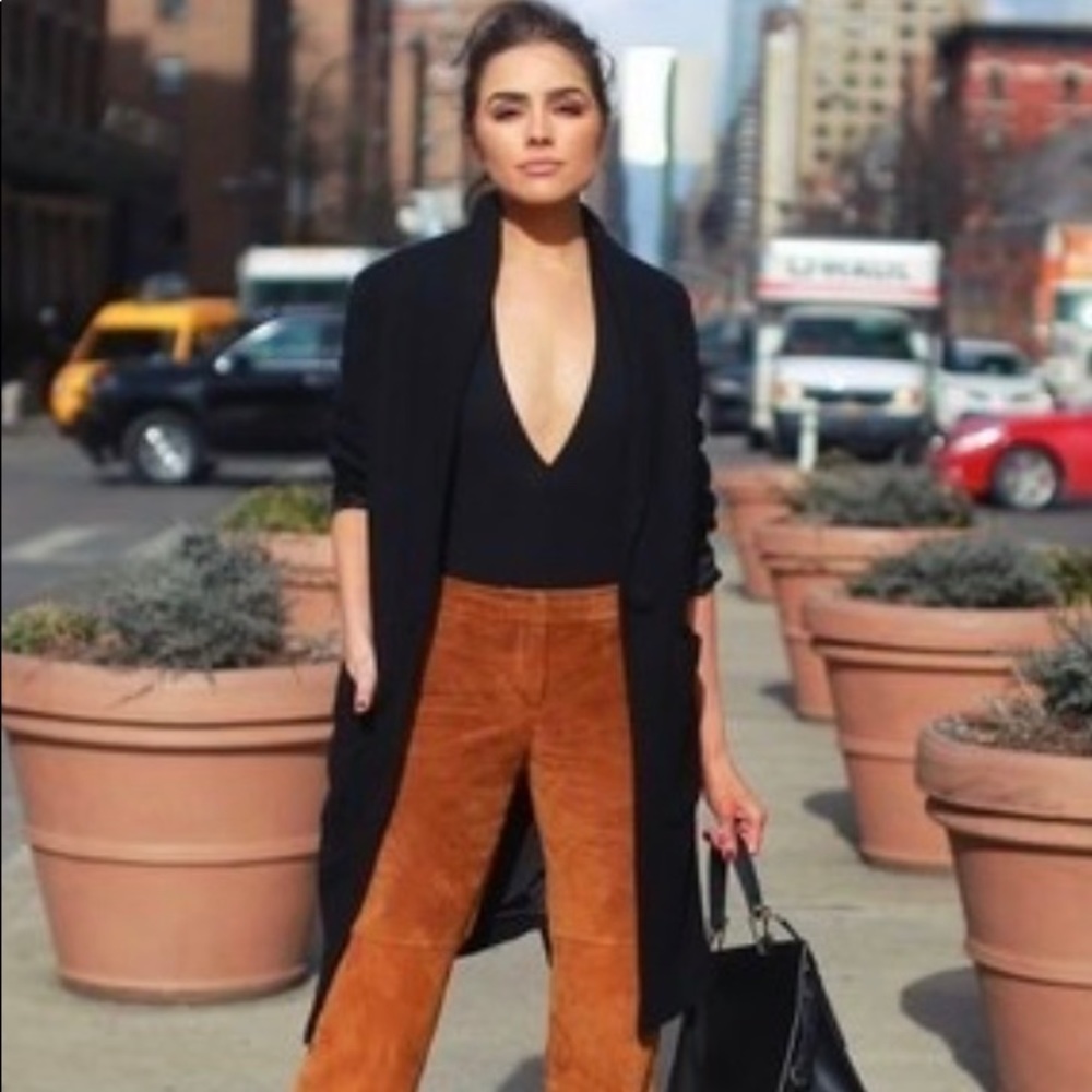 Faux suede effect culottes